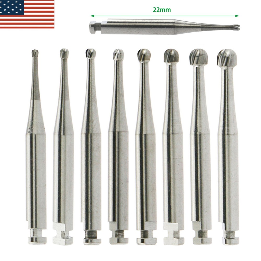 WAVE Dental Round Burs Latch RA 1 2 3 4 5 6 7 8 Carbide Slow Speed Midwest LA