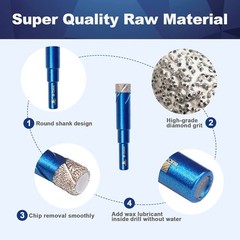 Dry Diamond Drill Bit Setbrschnitt 10Pcs/Pack 1/2 Inch 12Mm Diamond Hole Saw