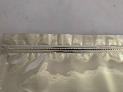 (100) Ziplock Style Mylar Bags Silver On Both Sides 13-1/4” H 10-3/4” W