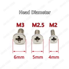 M2 M2.5 M3 M4 Silver Phillips Wafer Flat Head Machine Screw Laptop Notebook Bolt