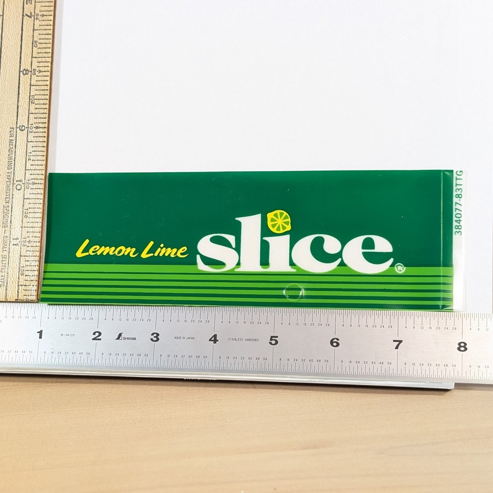 Slice Lemon Lime vintage NOS Soda Vending Machine Flavor Strip retro