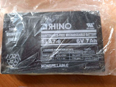 RHINO SLA7-6 SEALED LEAD ACID BATTERY 6V 7Ah MH26669 New Old Stock –