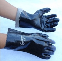 12 Pairs PVC 12″ Chemical Liquid Water Resistance Long Wrist Work Gloves Large
