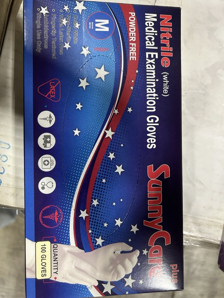 Sunny Care Nitrile Powder Free Exam Gloves Size Medium