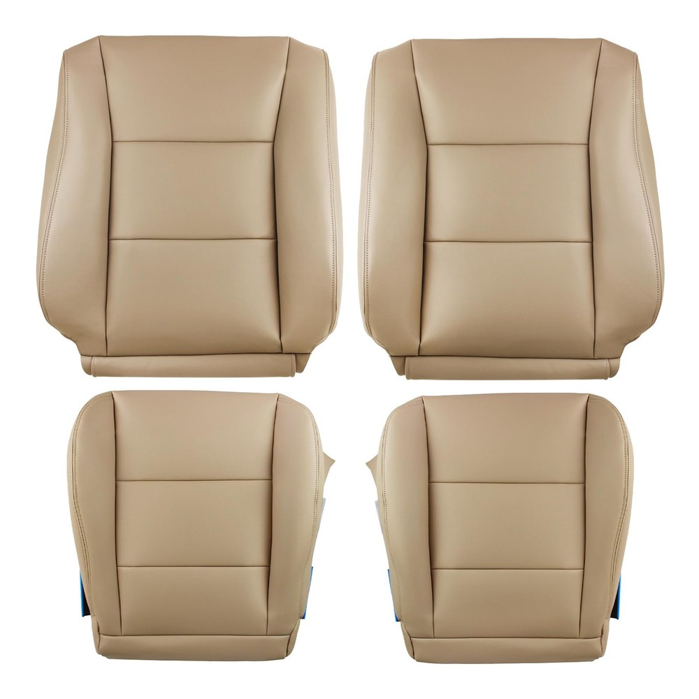 Front Driver Passenger Seat Cover Tan Leather for Land Cruiser 1998-2007