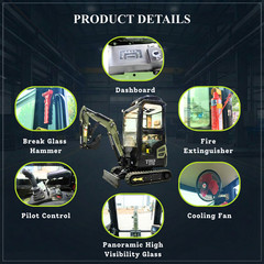 TYPHON Terror XVIII Prestige 2 Ton Mini Excavator AC/Heater cabin 13 Attachments