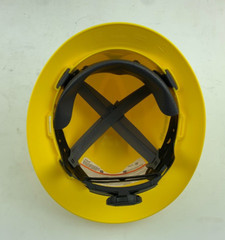 MSA V-Gard Slotted Full Brim Hard Hat w/ Fas-Trac III Suspension – Yellow