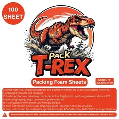 100 Pack Foam Sheets 7.87″x12″ 1/16″ Thick – Premium Foam Wrap Cushioning Pac…