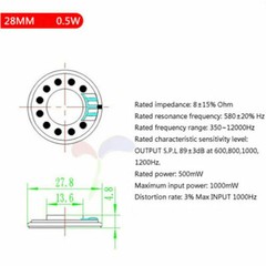 4Ω/8Ω 0.25W-3W/Miniature Speaker Stereo Woofer Loudspeaker Trumpet Various Sizes