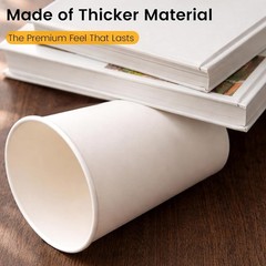 Paper Coffee Cups 12 oz, 100 Pack White Disposable Cups for Hot & Cold