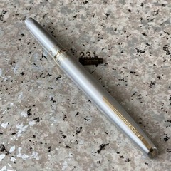 Platinum Pocket Fountain Pen 14K Gold F Nib Serviced Pink Silver Vintage Japan