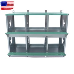 Chicken Nesting Boxes 6 Compartment Metal Poultry Nest Box Wall Mount For Hens