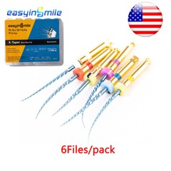 6pcs Easyinsmile Dental Endo NITI Rotary Files SX-F3 Endodontic Files 25MM