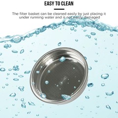 51mm Double Layer Pressurized Coffee Filter Basket,Reusable Coffee Filter Cup