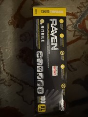 SAS Raven Black Nitrile Gloves Powder Free New 7mil Version (100 Gloves/Box)
