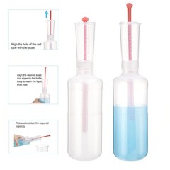 2x500ml Catalyst Dispenser Catalyst Bottle with Measuring Cups Adjustable Volume