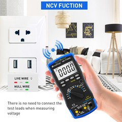 Digital Multimeter TRMS 6000 Counts Auto Range Ammeter AC DC Volt Clamp Meter