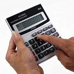 8-Digit Desktop Calculator Standard Function Dual Power Calculator Solar and AA