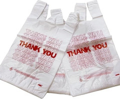 1000 Thank You T-Shirt Bags 12″ x 6.5″ x 21″, Plastic Grocery Shopping Bags
