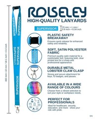 ROLSELEY Printed or Plain Lanyards – Personalized custom Neck Strap with Text