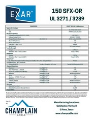 Champlain Cable Exar SFX #2awg Tinned Copper Lead Wire UL-3289 XLPE Black/10ft