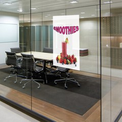 Door Decals Vertical Vinyl Stickers Multiple Sizes Smoothies with Background