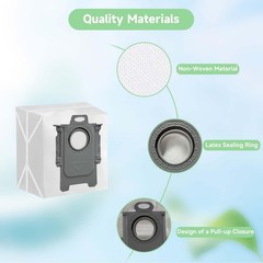 WAIKAS 6 Pack Replacement Bags for Roborock 6 Pack, For Q5 Q7 Q8 Q10