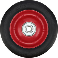PINGEUI 4 PCS 8 Inch Solid Rubber Tire, Flat Free Solid Rubber Wheels, Hand Truc