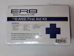ERB- FIRST AID KITS FOR QTY. OF 10, 25, 50 & 100 PEOPLE IN A WORK ENVIRONMENT