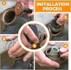 3/4″”-1″” Backflow Repair Kit for 975XL 975XL2 Replacements RK34-975XLC, Black