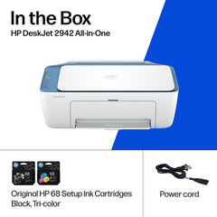HP DeskJet 2942 Wireless All-in-One Color Inkjet Printer, Retro Sky Blue
