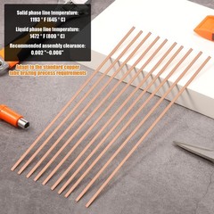 20 Pcs 15% Silver Brazing Rods AWS BCuP-5 Solder Phosphor Copper 20PCS