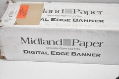 Midland Paper Digital Edge Banner 100′ L Roll Gray/White Vinyl Genuine OEM