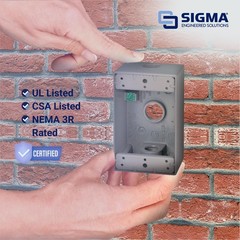 Sigma Engineered Solutions 14250 Metal Electrical Outlet Box Weatherproof Easy M