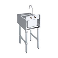 22 in. x 15 in. Underbar Hand Sink with Soap and Towel Dispenser