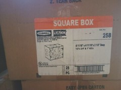 Hubbell-Raco 258 Square Electrical Box,4-11/16 In. Buy 1 – 8 or 25 FREE SHIPPING
