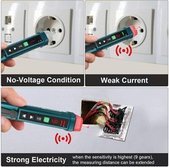 12-1000V Dual Sensitivity Electrical Tester Pen Non-Contact AC Voltage Detector