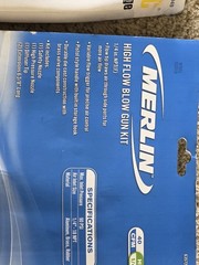 MERLIN Pneumatic High Flow Blow Gun Kit CENTRAL PNEUMATIC Tire Inflator & Gauge