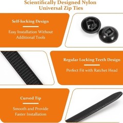 Heavy Duty Nylon Universal Cable Tie Buckle Self Locking Nylon Zip Ties Holder