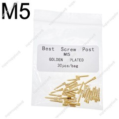 30 Pcs Dental Screw Post 24K Gold Plated Conical Refills S/M/L/XL For Root Canal