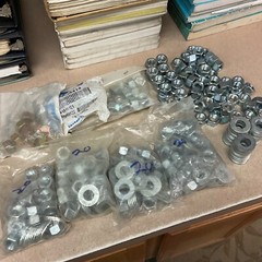 LOT OF 5/8-11 NUTS & WASHERS, BRAND NEW, New Old Stock, FREE SHIPPING, 22 POUNDS