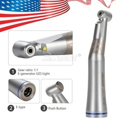 SANDENT Dental LED E-generator Internal Spray Contra Angle Low Speed Handpiece