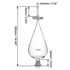 1000ml Separatory Funnel – Clear Glass & Conical Design for Precision
