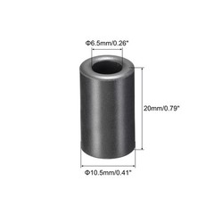 Ferrite Cores Ring RFI EMI Noise Suppression Filter 6.5×10.5x20mm(IDxODxH) 20Pcs
