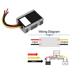 DC-DC 6-32V to 12V 5-25A Automatic Voltage Stabilizer Power Converter Regulator