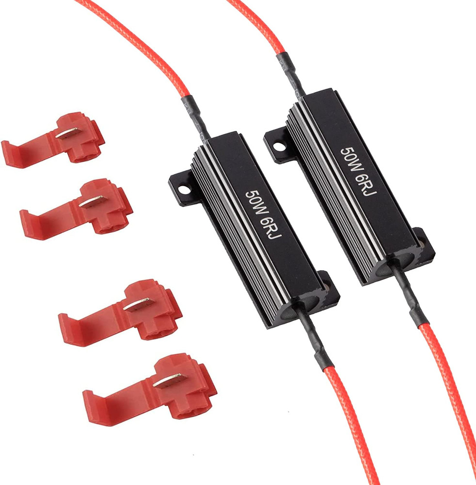 50W 6Ohm Load Resistors for Fix LED Bulb Fast Hyper Flash Turn Signal Blink Erro