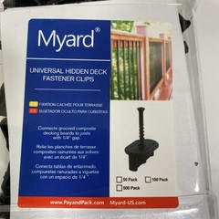 Myard Universal Hidden Deck Fastener Clips for Grooved Edges 100 ct