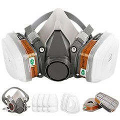17 in1 Half Face Gas Mask Facepiece Spray Painting Respirator Safety Suit F 6200