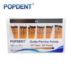 POPDENT Dental Endo Gutta Percha Points Root Canal Taper .02/.04/.06 #15-#40