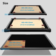 Update Heat-Resistant 400x400mm Honeycomb Laser Bed Table 15.7in Black Oxide